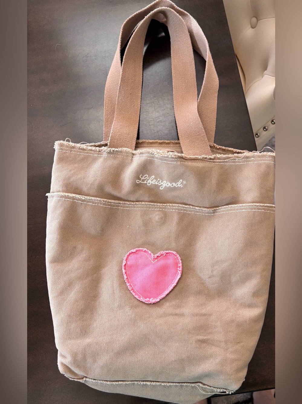 Life Is Good Mini Canvas Tote